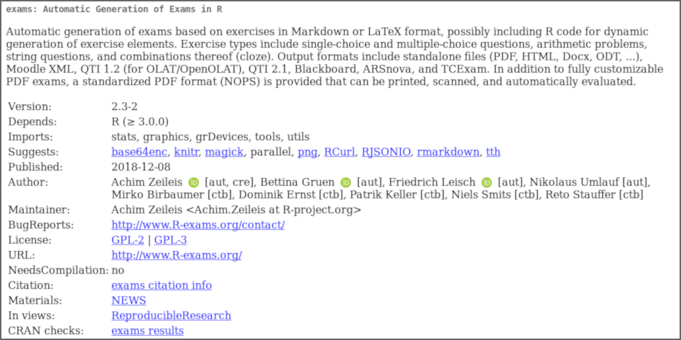 CRAN Release of R/exams 2.3-2