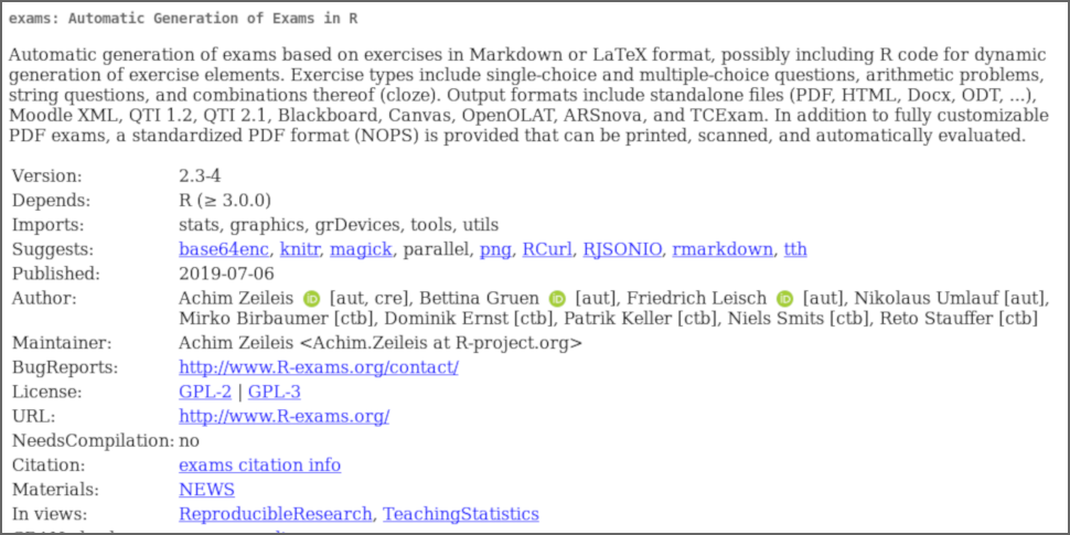CRAN Release of R/exams 2.3-3 and 2.3-4