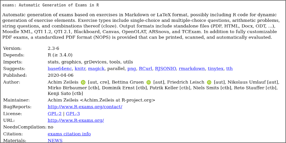 New R/exams Version: TinyTeX, Fixing Parameters and Random Seeds, and More