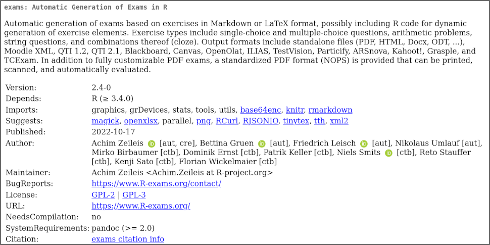 New R/exams Version: Improved E-Learning Tools During a Pandemic