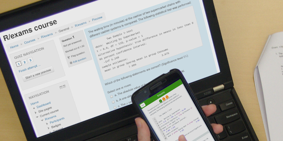 R/exams for Distance Learning: Resources and Experiences